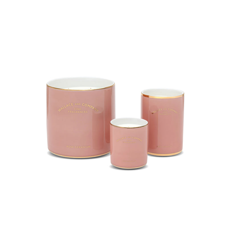 Rose Geranium Porcelain Candle